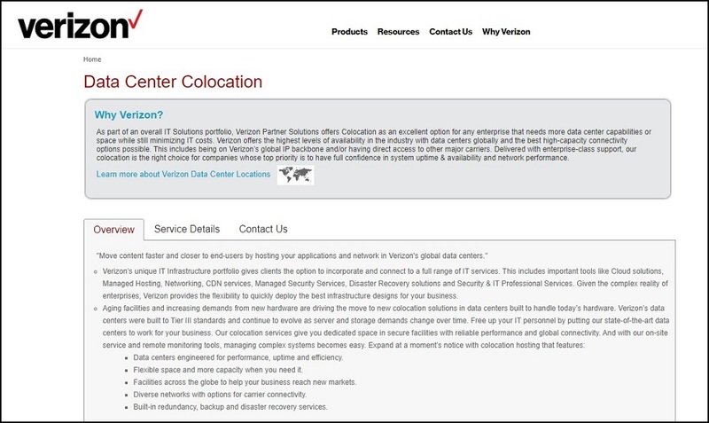 Verizon Data Center Companies