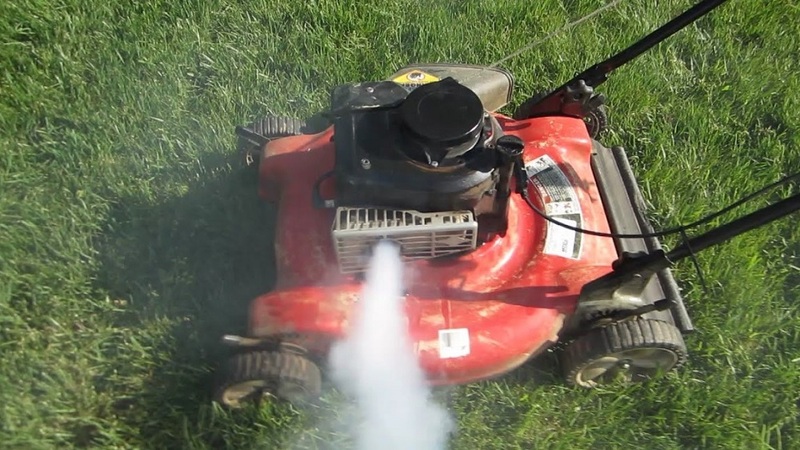 Smoking Lawn Mower