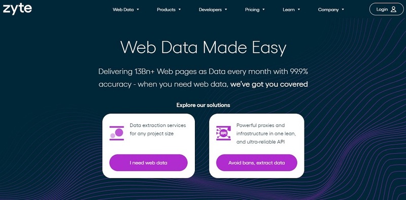 Zyte for Best Data Scrapers