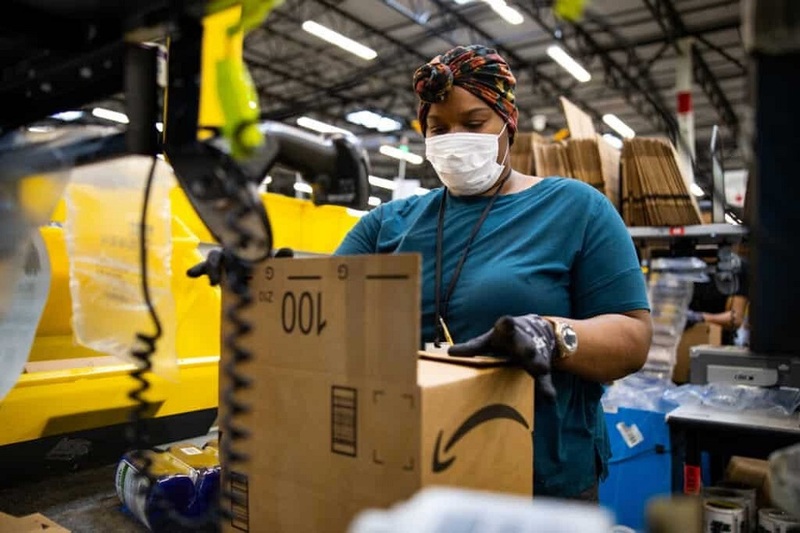 Amazon Employees Wear Headphones