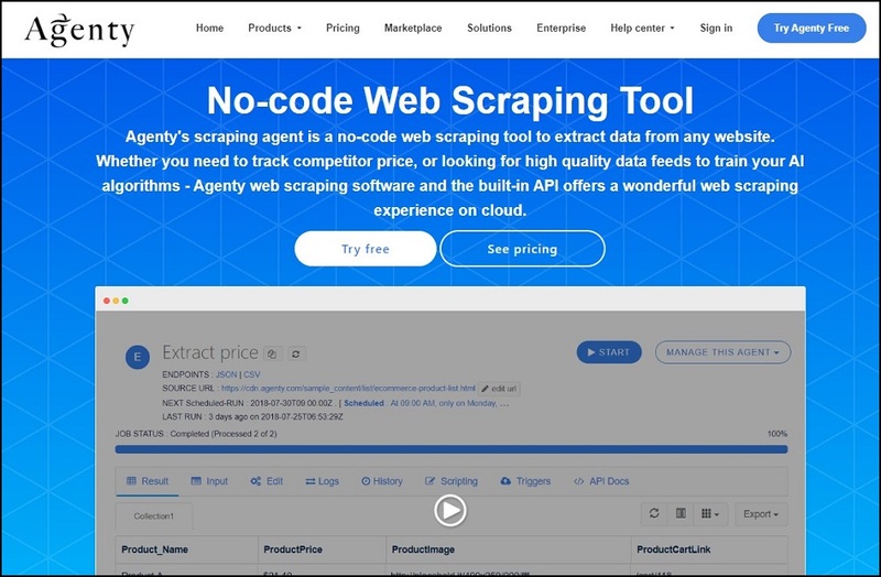 Agenty for Best Data Scrapers