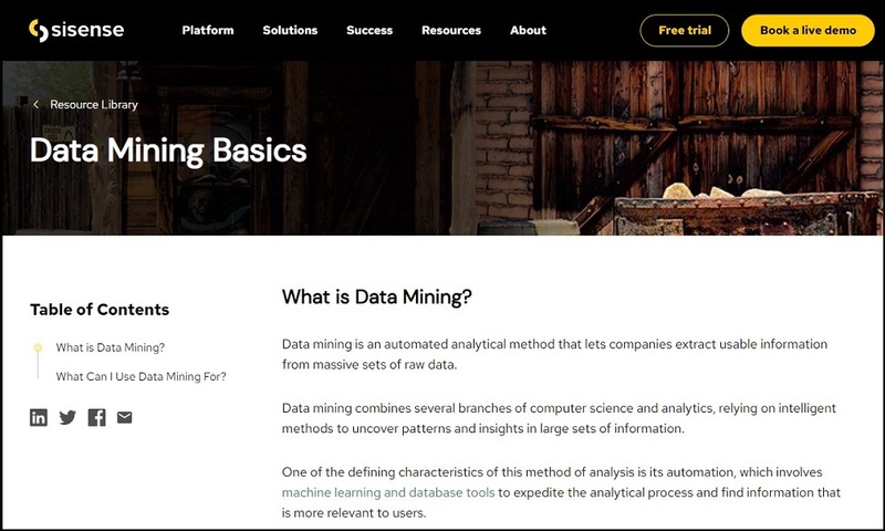 Sisense for Best Data Mining Tools