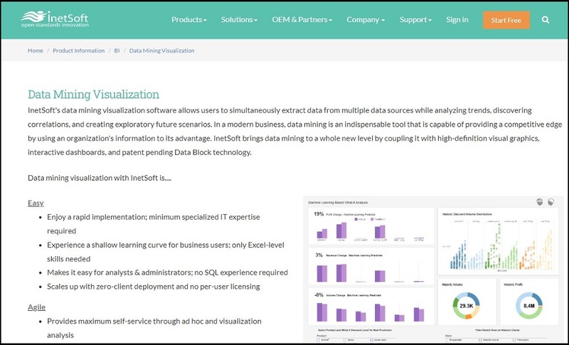 Inetsoft for Best Data Mining Tools