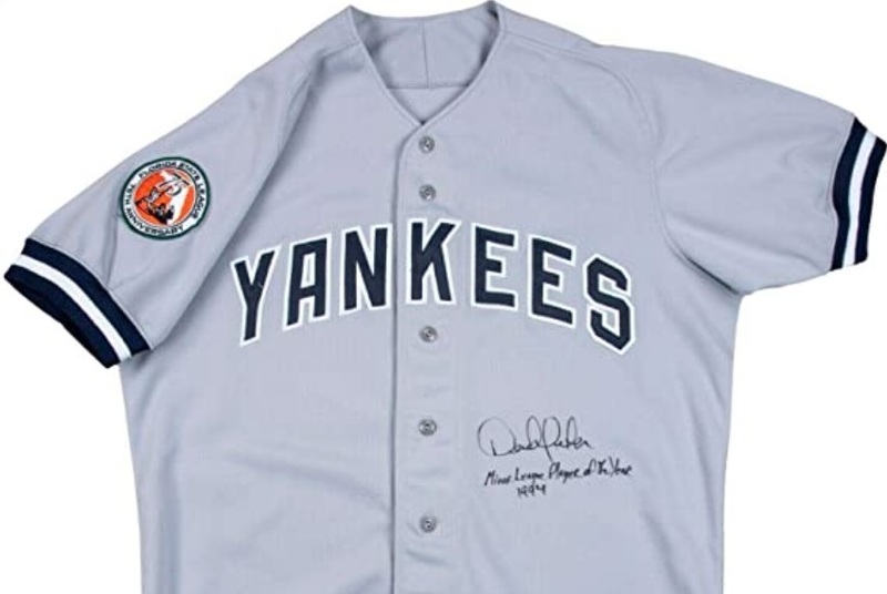 Earliest Derek Jeter Game used Photo Matched Signed New York Yankees Jersey JSA