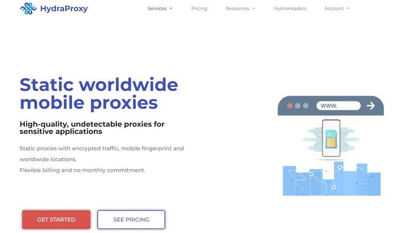  Hydraproxy Static Mobile Proxies