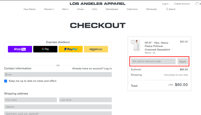 Los Angeles Apparel Discounts