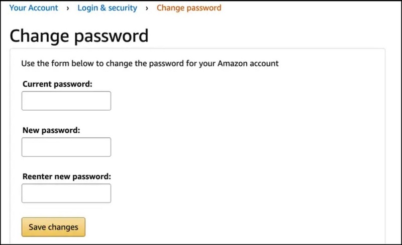 Steps for Changing Your Amazon Password