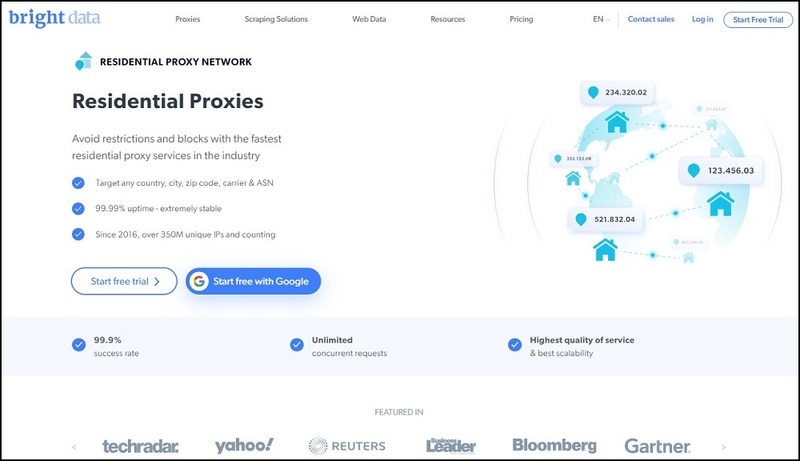 Bright Data Best Residential Proxies for Web Scraping